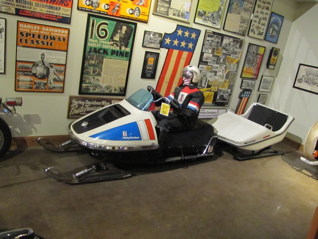 We thank David Borre for loaning his 1972 Harley-Davidson Snowmobile and rare matching snow "trailer" for display at the National Motorcycle Museum.