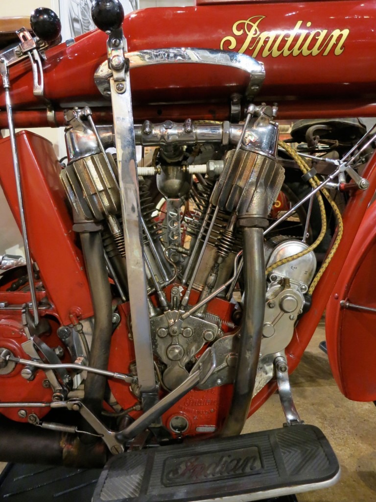 For 1915 Indian upped the ante and offered a three speed transmission, and grand style.